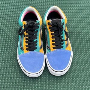 Vans Multicolor Sneakers - Blue Yellow Green Black size 8